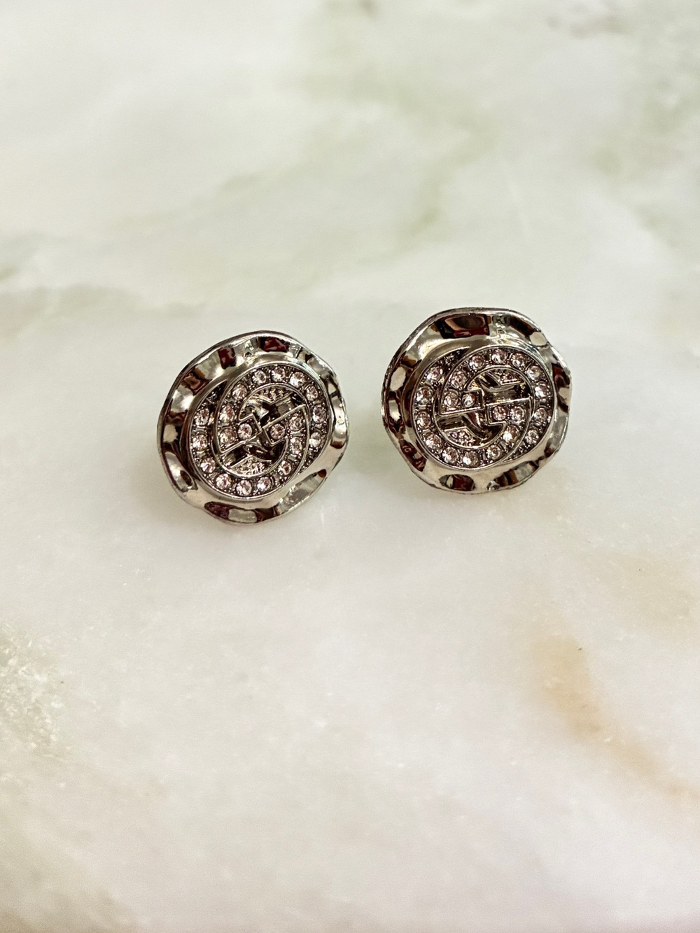 Gucci Button Earrings Upcycled